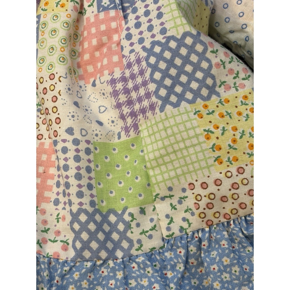Vintage 1974 Holly Hobbie Rag Doll Knickerbocker Patchwork Dress Blue Bonnet 17" - Picture 14 of 15